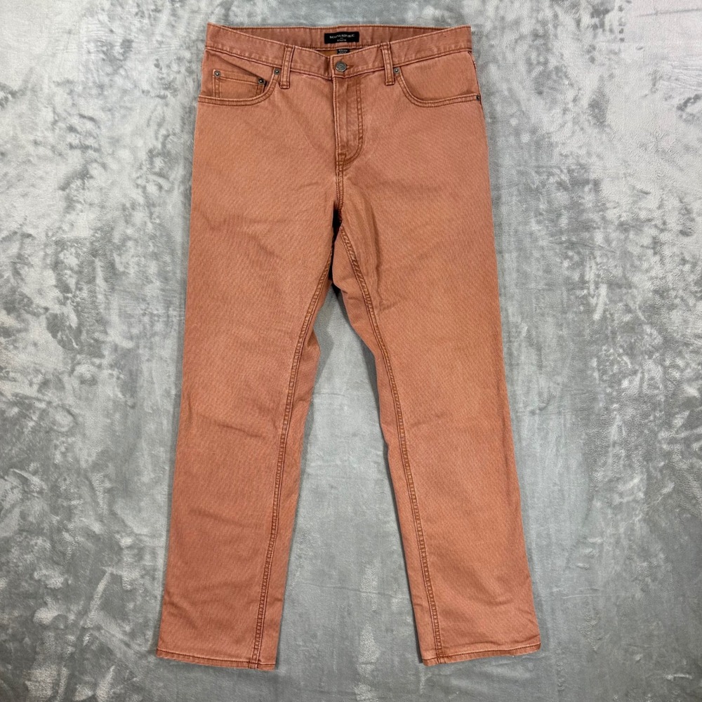Banana Republic Athletic Corduroy Jeans Men's Size 33x32 Orange Terracotta Pants - Picture 1 of 7